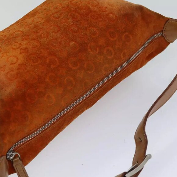 CELINE C Macadam Canvas Shoulder Bag Orange Auth - Picture 7 of 7